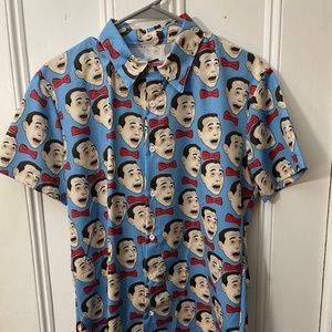 Pee Wee Herman all-over print button-up / button-down from Beloved Shirts